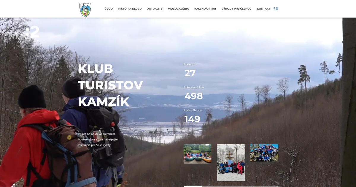 Náhľad webu klubturistovkamzik.sk