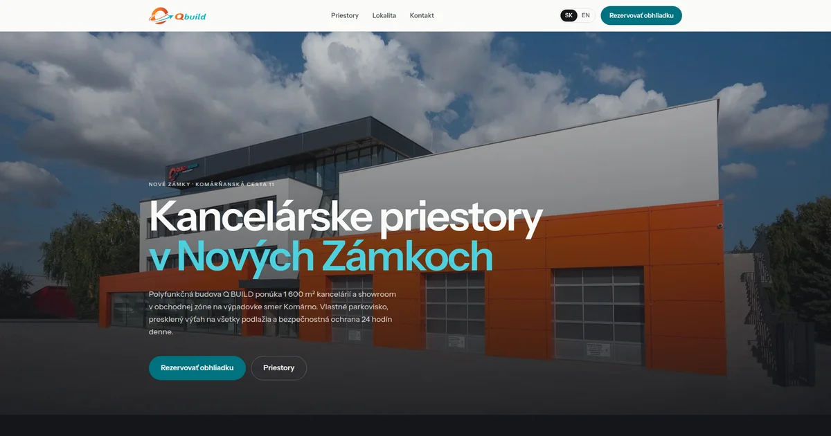 Náhľad webu qbuild.sk