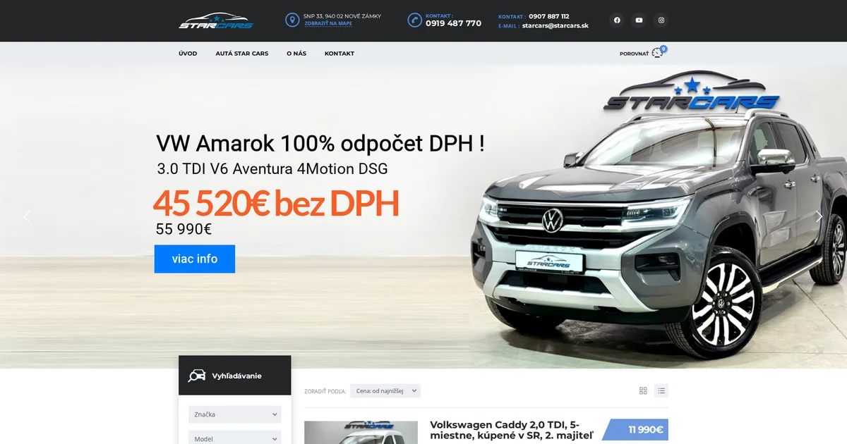 starcars.sk screenshot